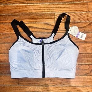 34H US / 34FF UK - NWT Parfait Wave Wire-free Front Closure Sports Bra - Silver